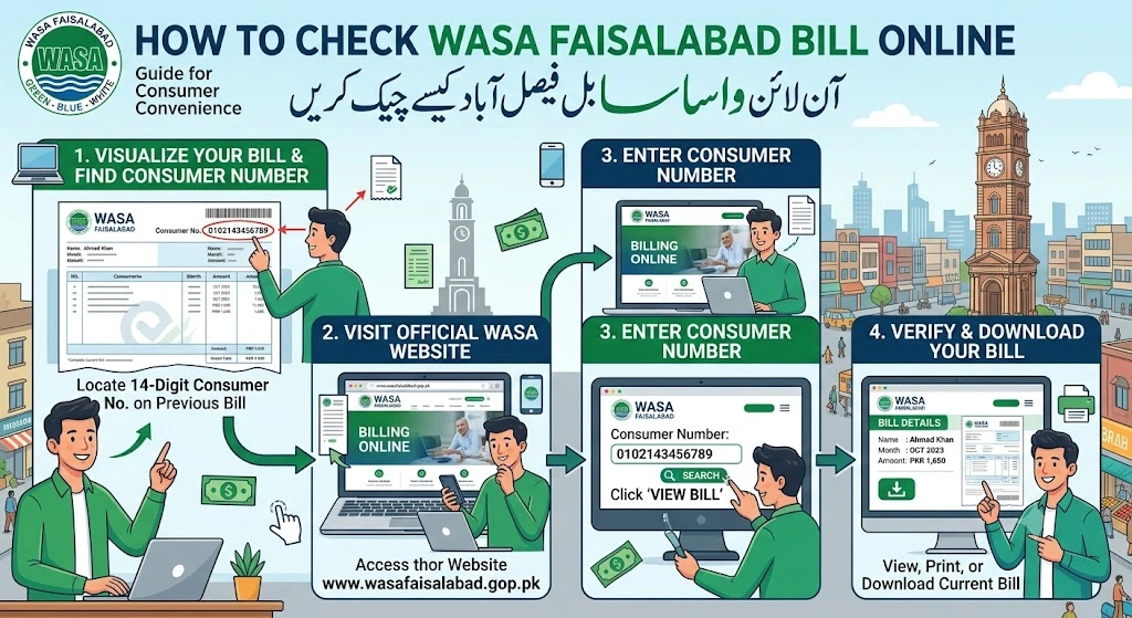 How to Check WASA Bill Online Faisalabad
