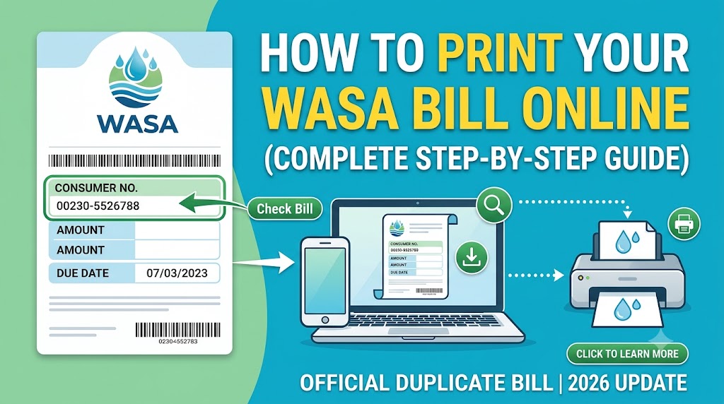 How to Print Your WASA Bill Online